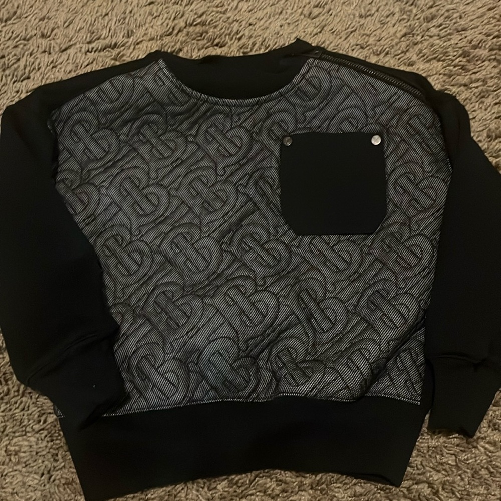 Authentic black and gray Burberry sweater worn once